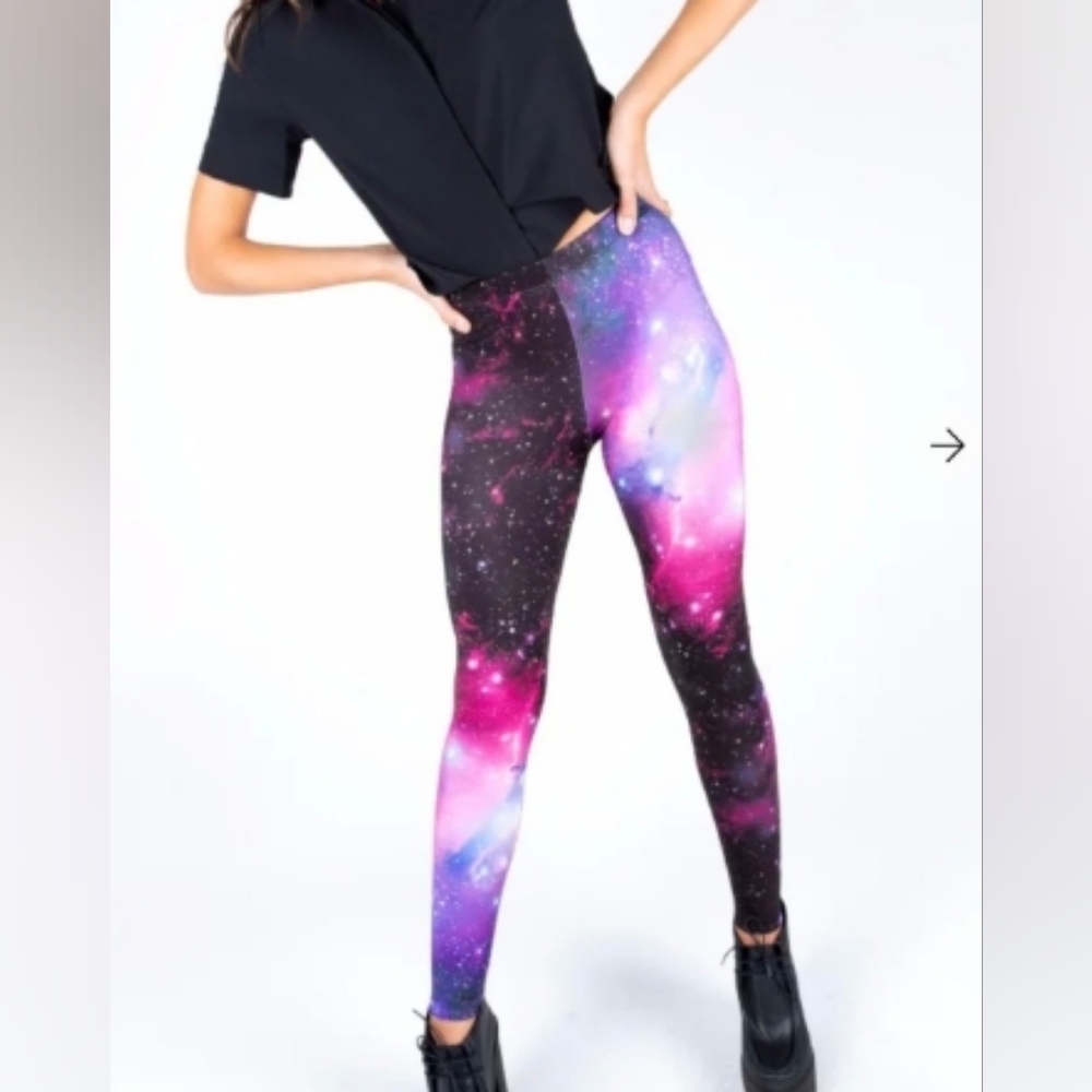 Blackmilk galaxy purple leggings